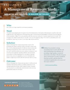 Brilliant Case Study: A Major Retailer