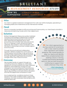 Brilliant Case Study: A Management Resources Study How We Supported a Publicly Traded Global Investment Management Firm